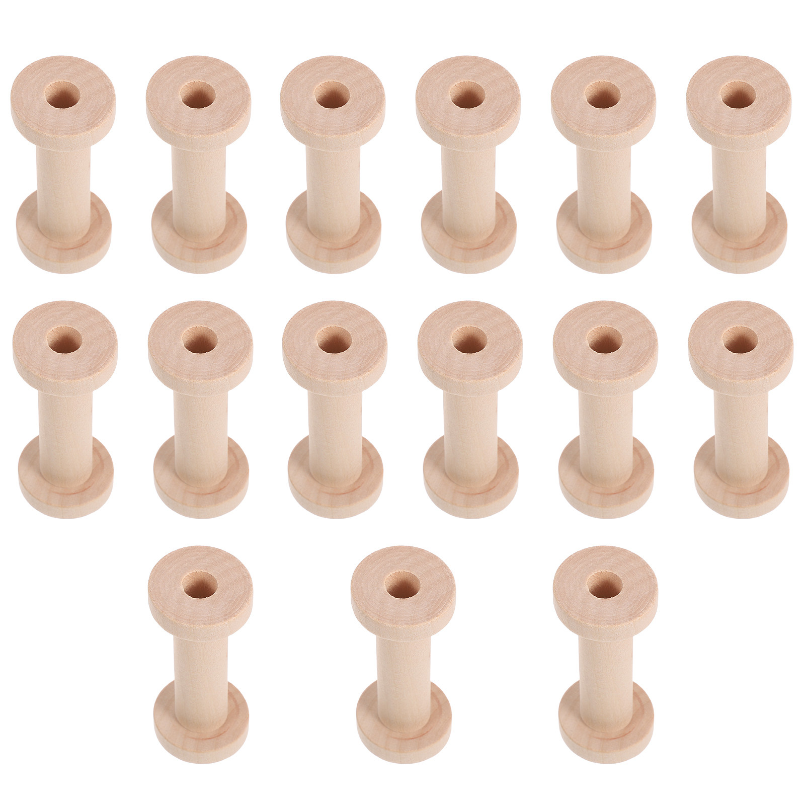Embroidery Ribbon - 15Pcs Vintage Wooden Spools Empty Thread