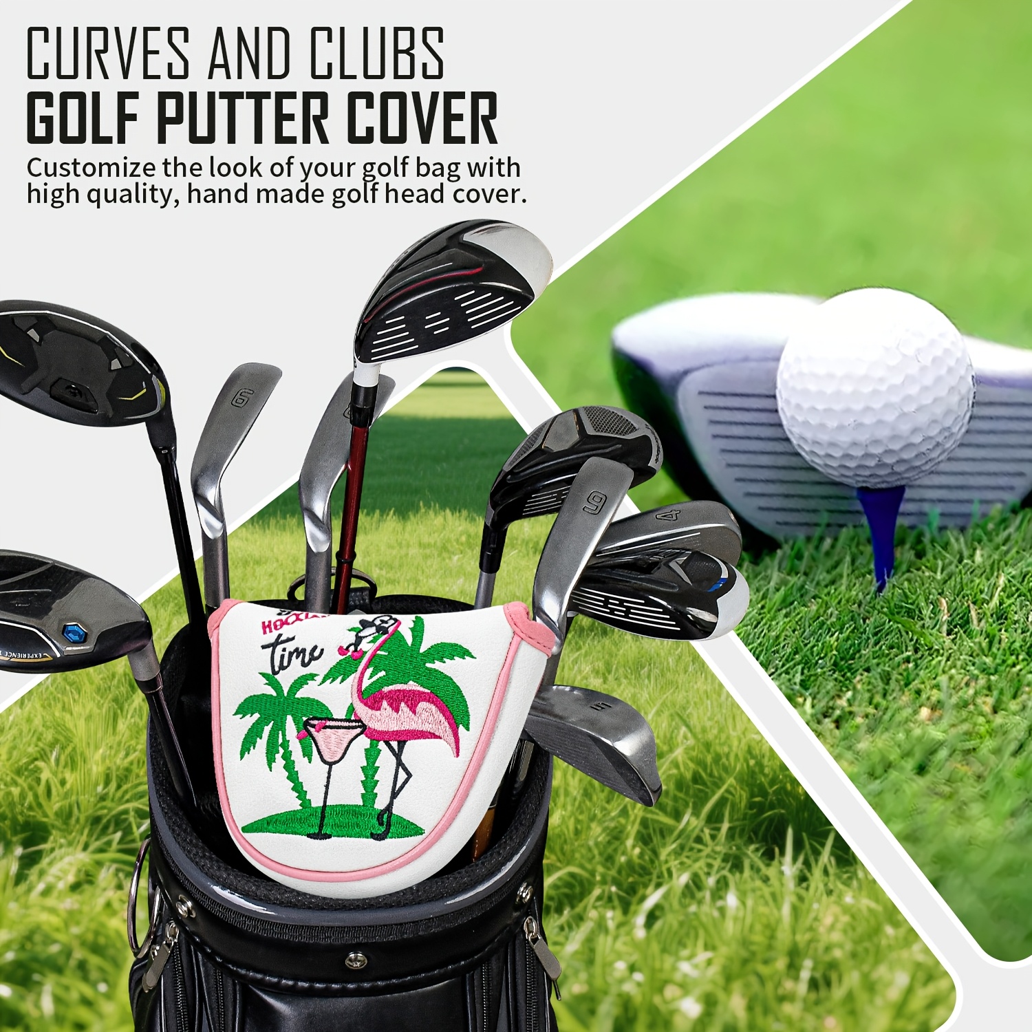 1pc Flamingo Golf Club Headcov - đánh giá và giá Embroidery Designer