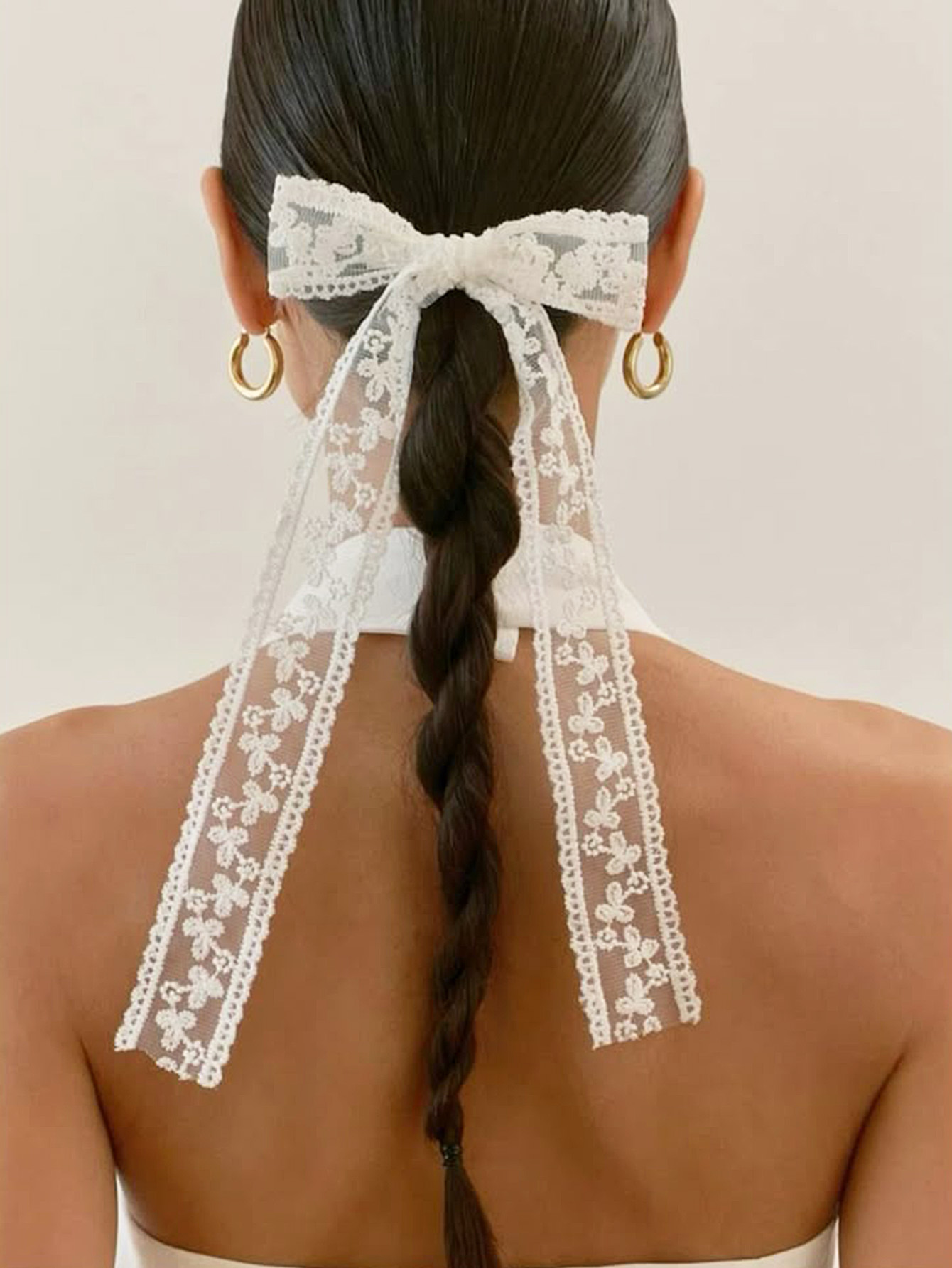 White Lace Sweet Bow Knot Ribb - đánh giá và giá Embroidery Ribbon
