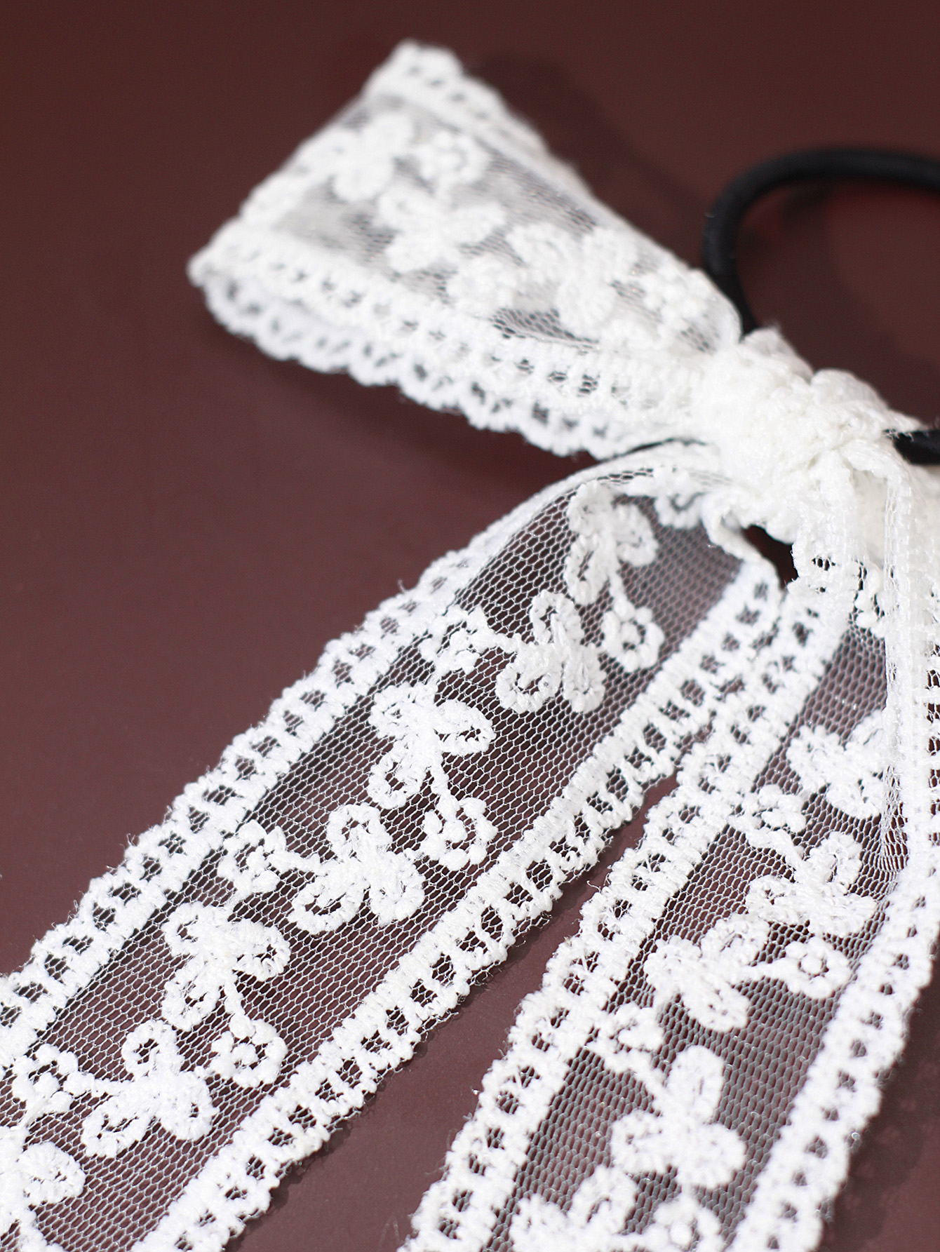 White Lace Sweet Bow Knot Ribb - đánh giá và giá Embroidery Ribbon