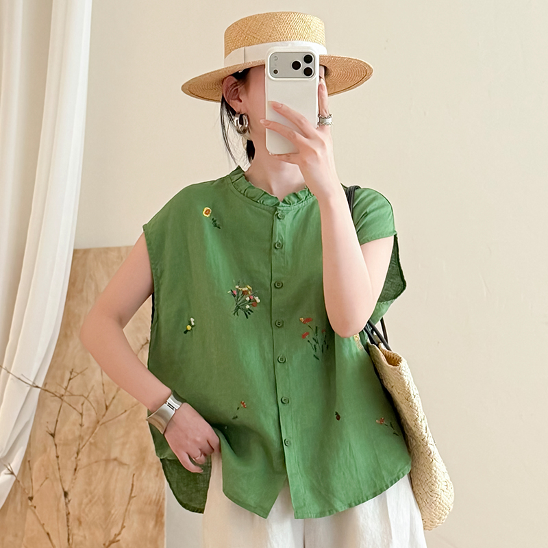 Ultra-Thin Cotton-Linen Sleeve - đánh giá và giá Embroidery Cardigan