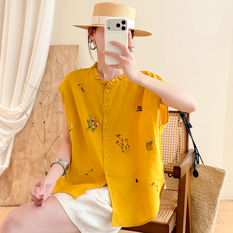 Ultra-Thin Cotton-Linen Sleeve - đánh giá và giá Embroidery Cardigan