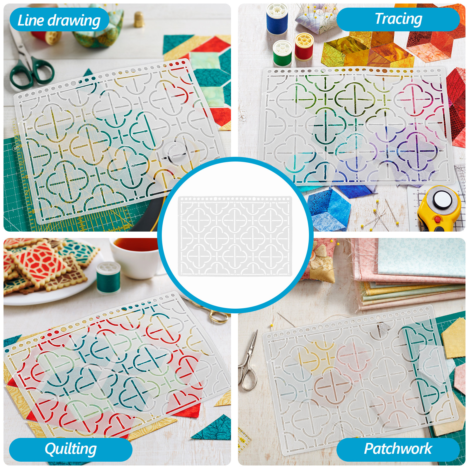 Patchwork Quilting Template PP - đánh giá và giá Embroidery Tools