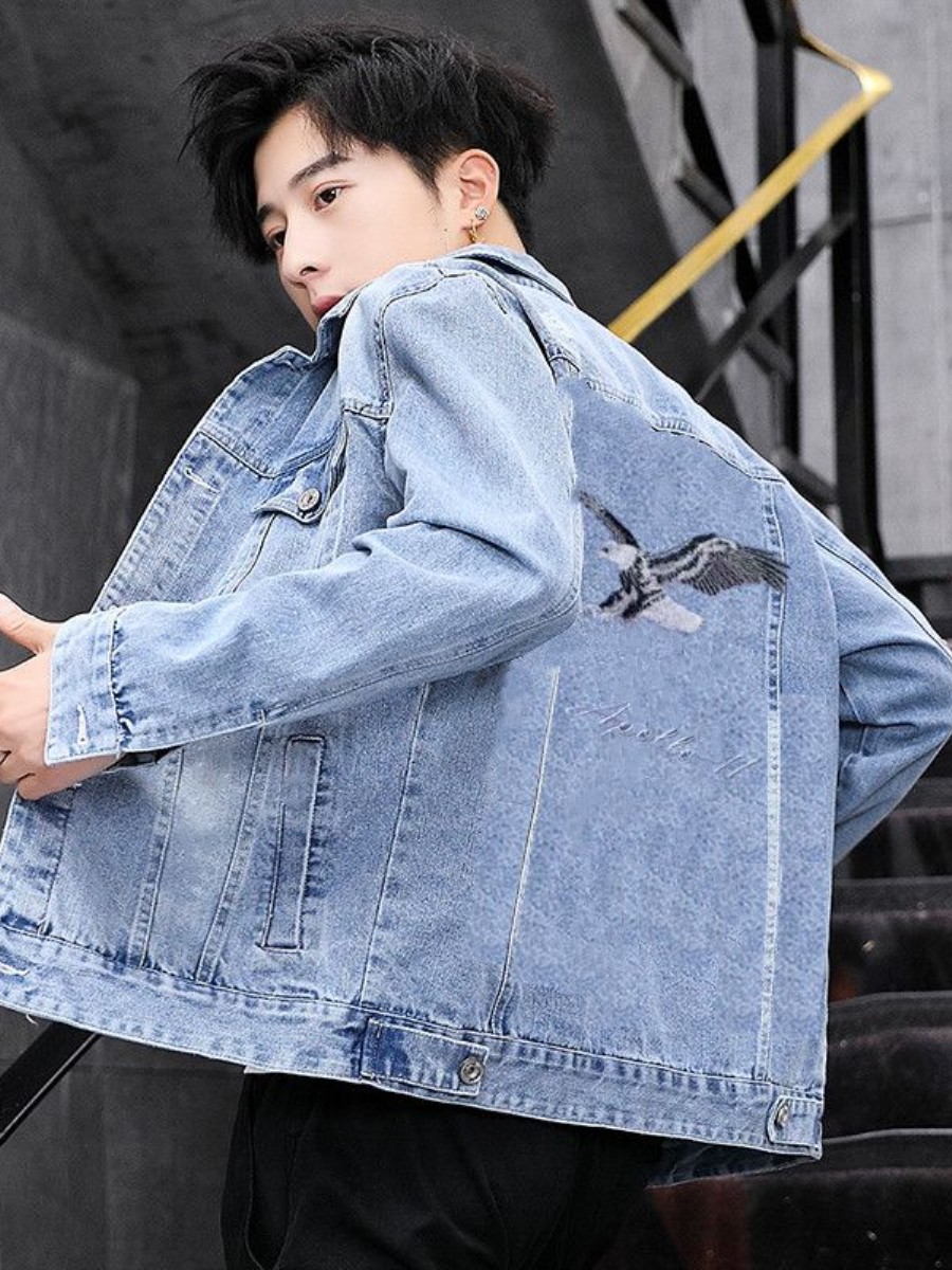 New 2026 Men's Denim Jacket Sp - đánh giá và giá Embroidery Jeans