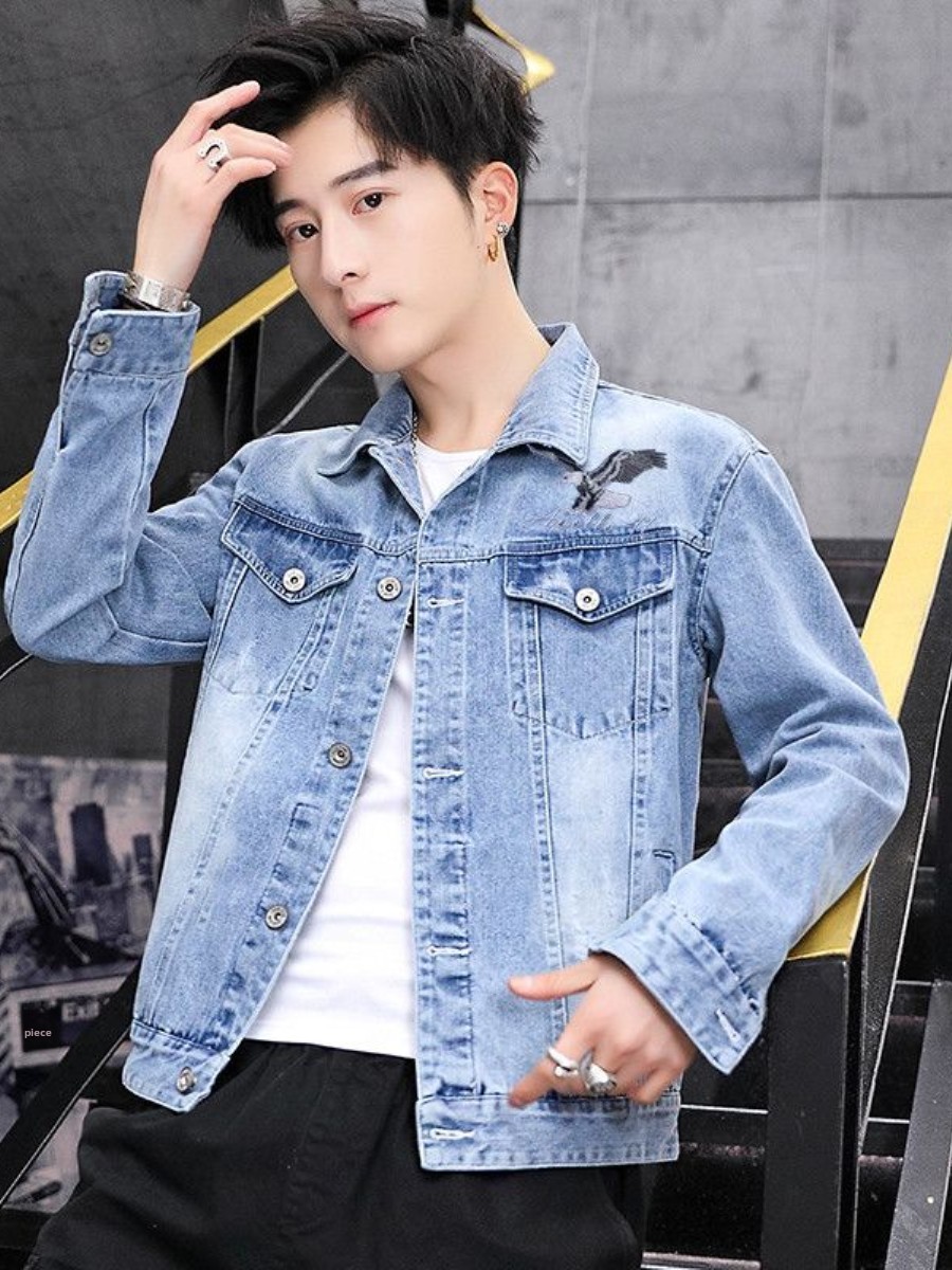 New 2026 Men's Denim Jacket Sp - đánh giá và giá Embroidery Jeans