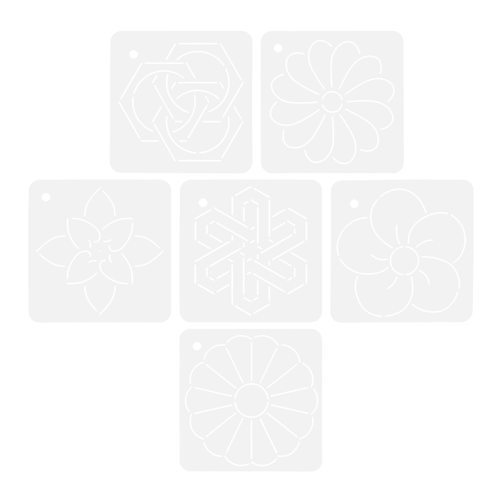 6Pcs Quilting Templates Acryli - đánh giá và giá Embroidery Tools
