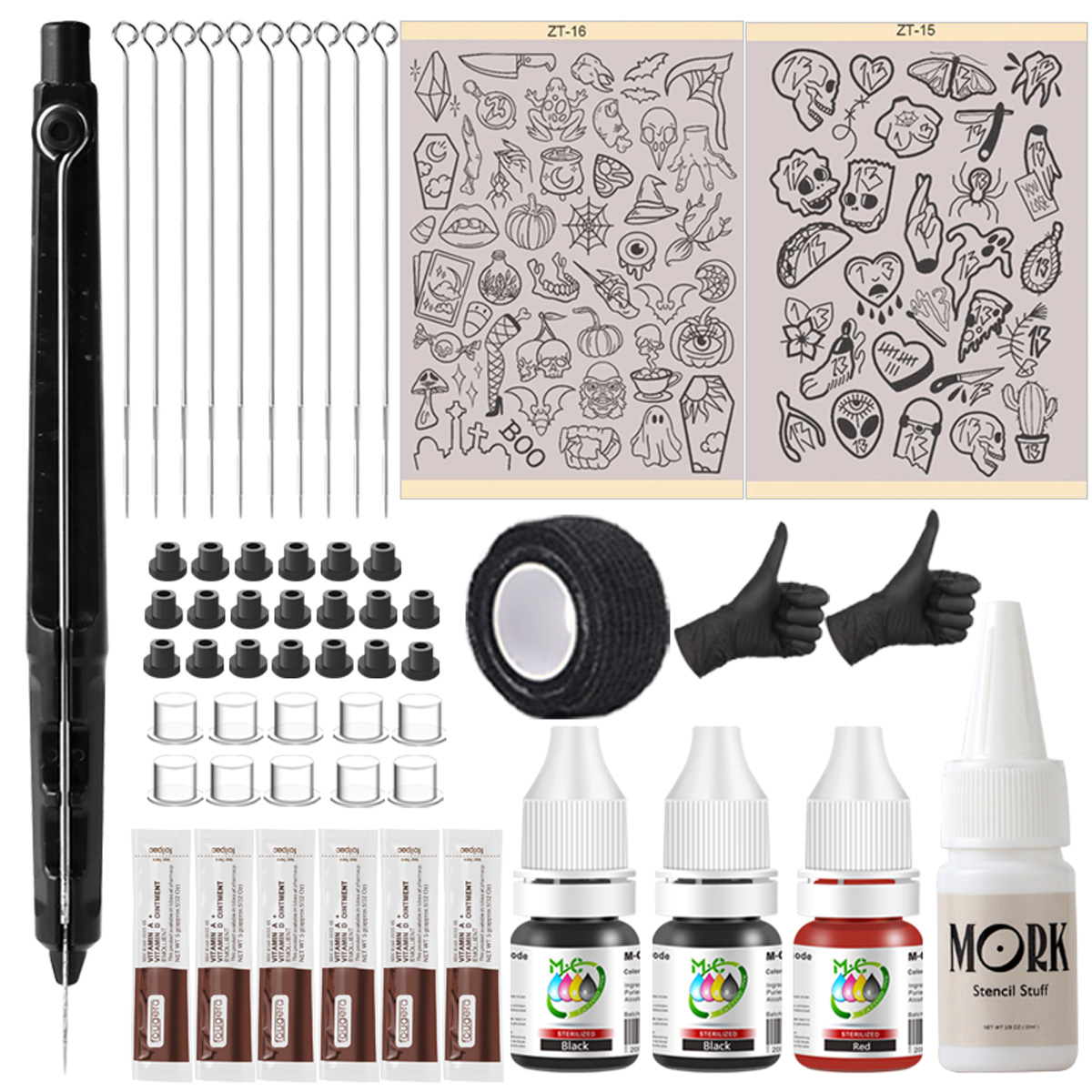 Complete Hand Poke and Stick T - đánh giá và giá Transfer Pen Ink