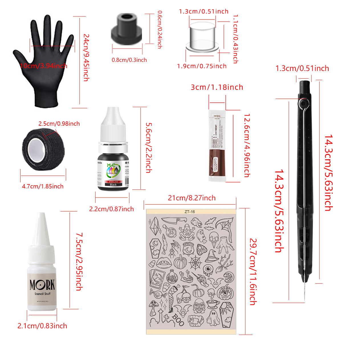 Complete Hand Poke and Stick T - đánh giá và giá Transfer Pen Ink