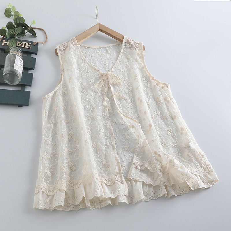 Thin Sheer Mesh Lace Shirt Car - đánh giá và giá Embroidery Cardigan