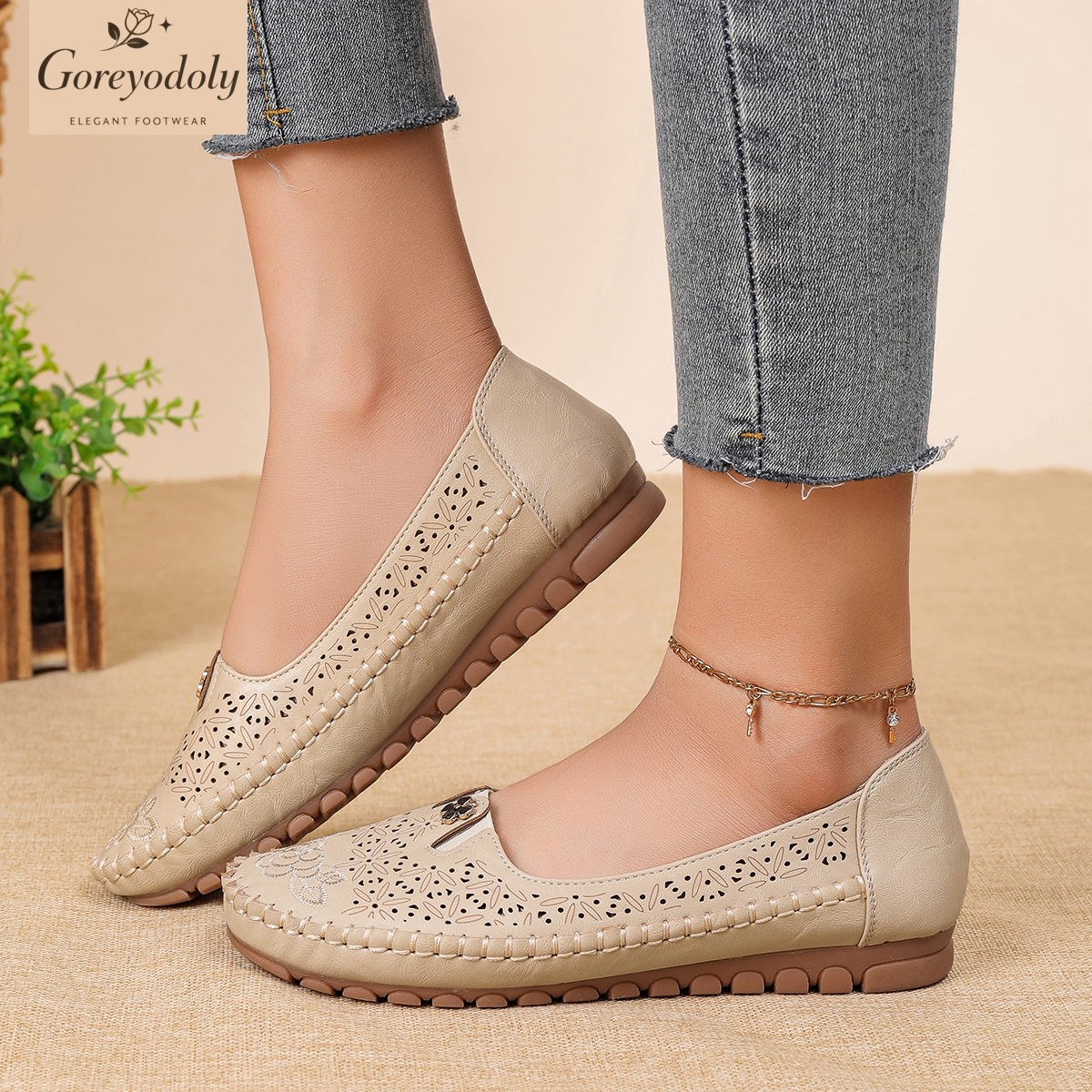 Goreyodoly women loafers flora - đánh giá và giá Embroidery Designer