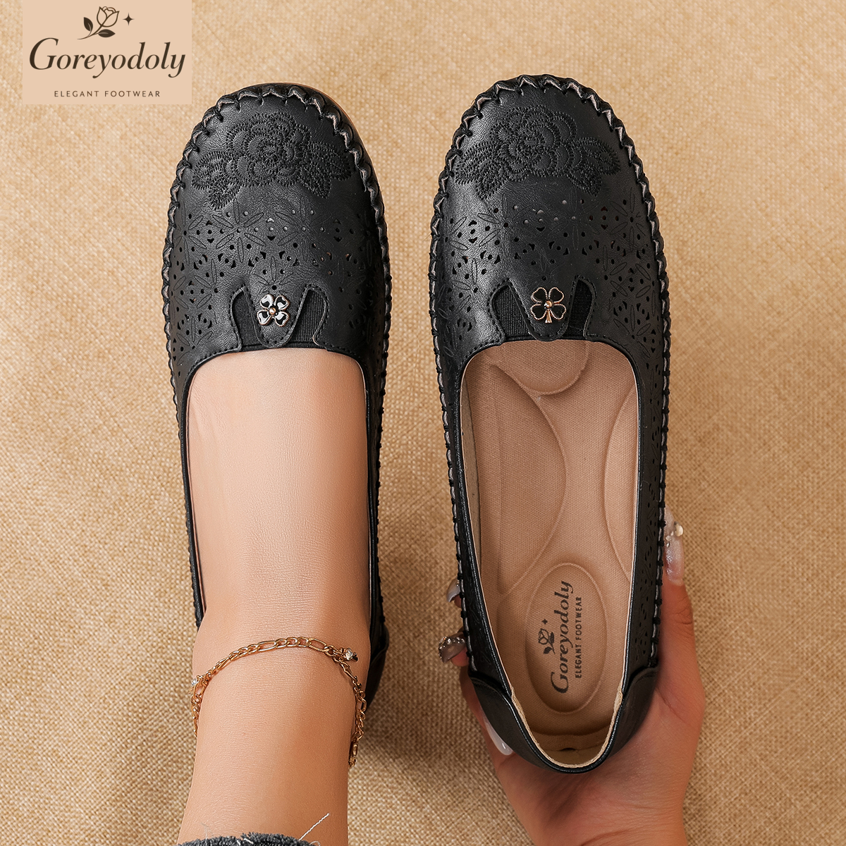 Goreyodoly women loafers flora - đánh giá và giá Embroidery Designer