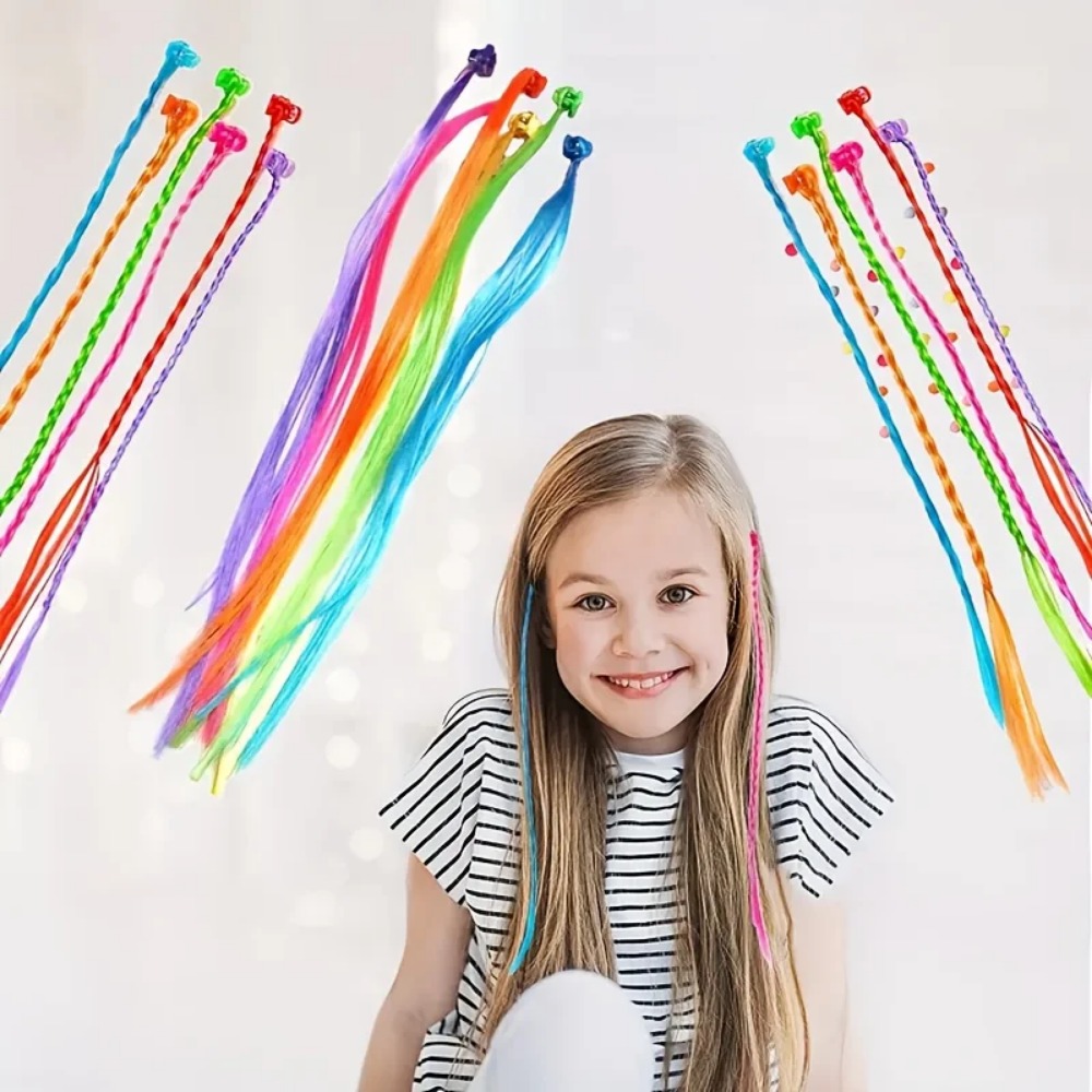 18Pcs Colorful Hair Extensions - đánh giá và giá Embroidery Ribbon