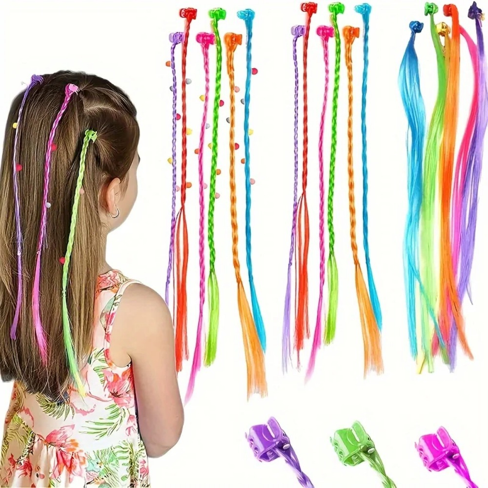18Pcs Colorful Hair Extensions - đánh giá và giá Embroidery Ribbon