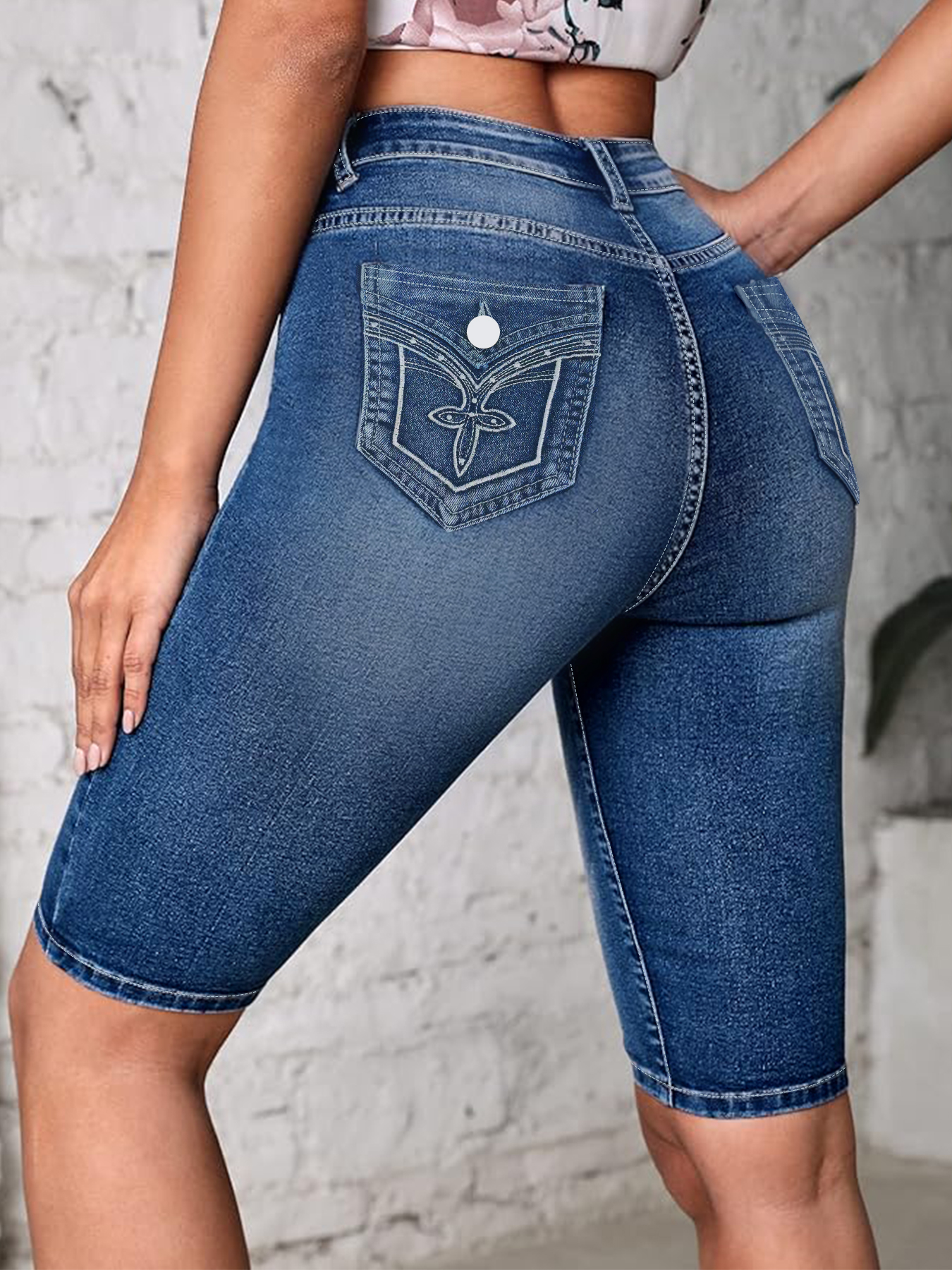 plus Size High Waist Denim Jea - đánh giá và giá Embroidery Jeans