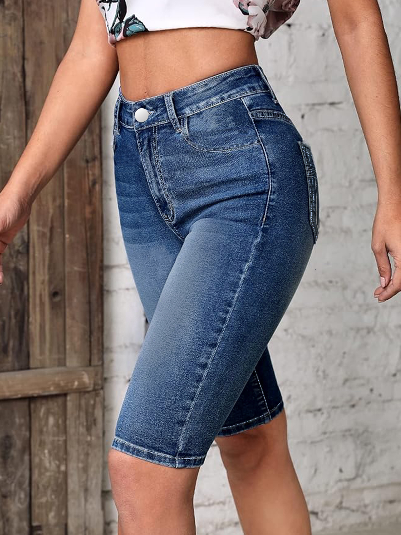 plus Size High Waist Denim Jea - đánh giá và giá Embroidery Jeans