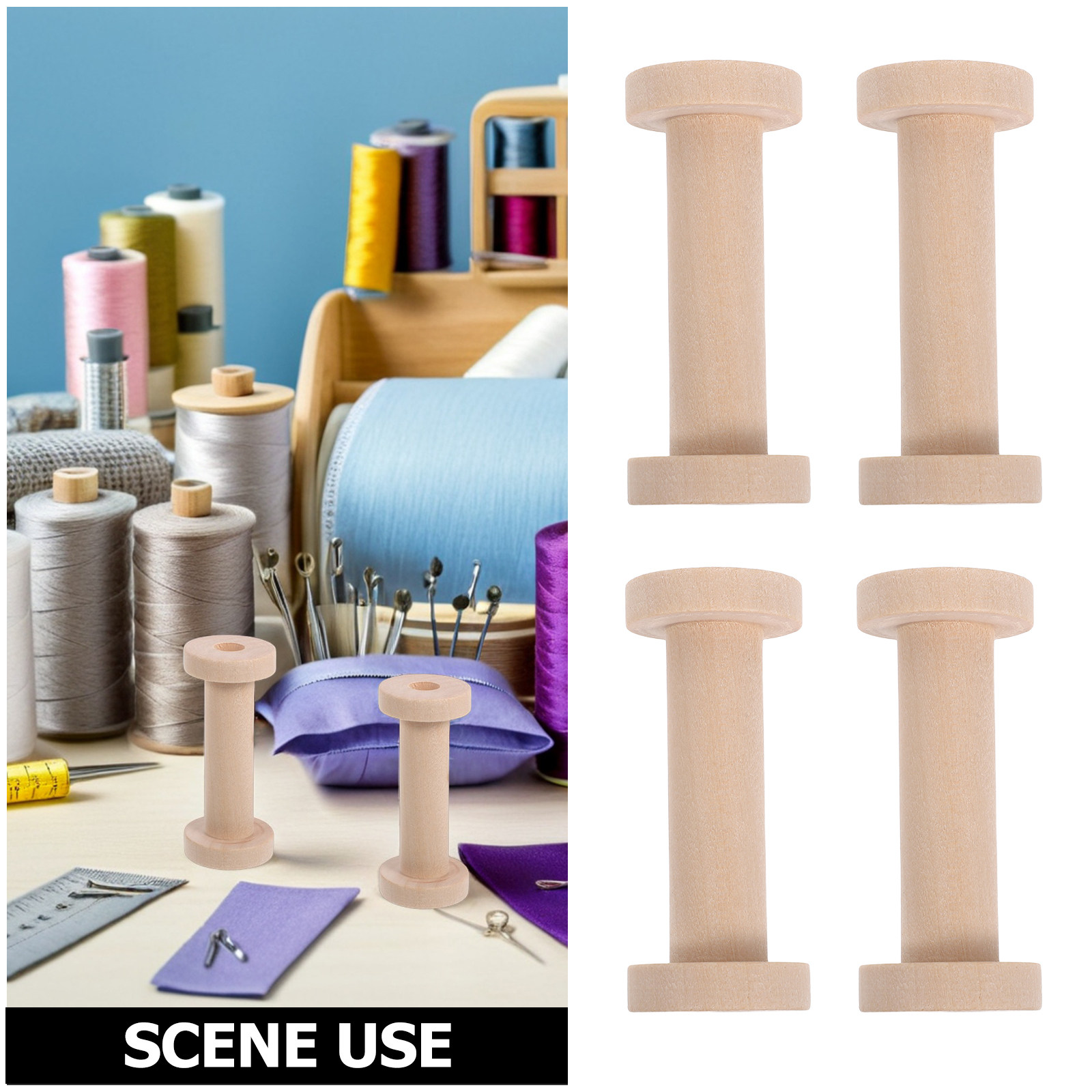 15Pcs Vintage Wooden Spools Em - đánh giá và giá Embroidery Ribbon