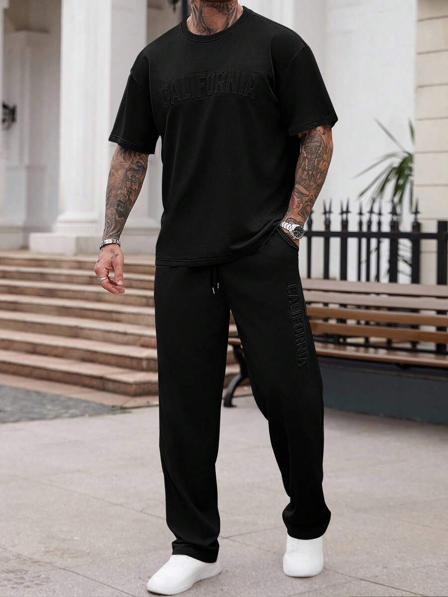 Mens Casual Solid Color Letter - đánh giá và giá Embroidery In The Piece