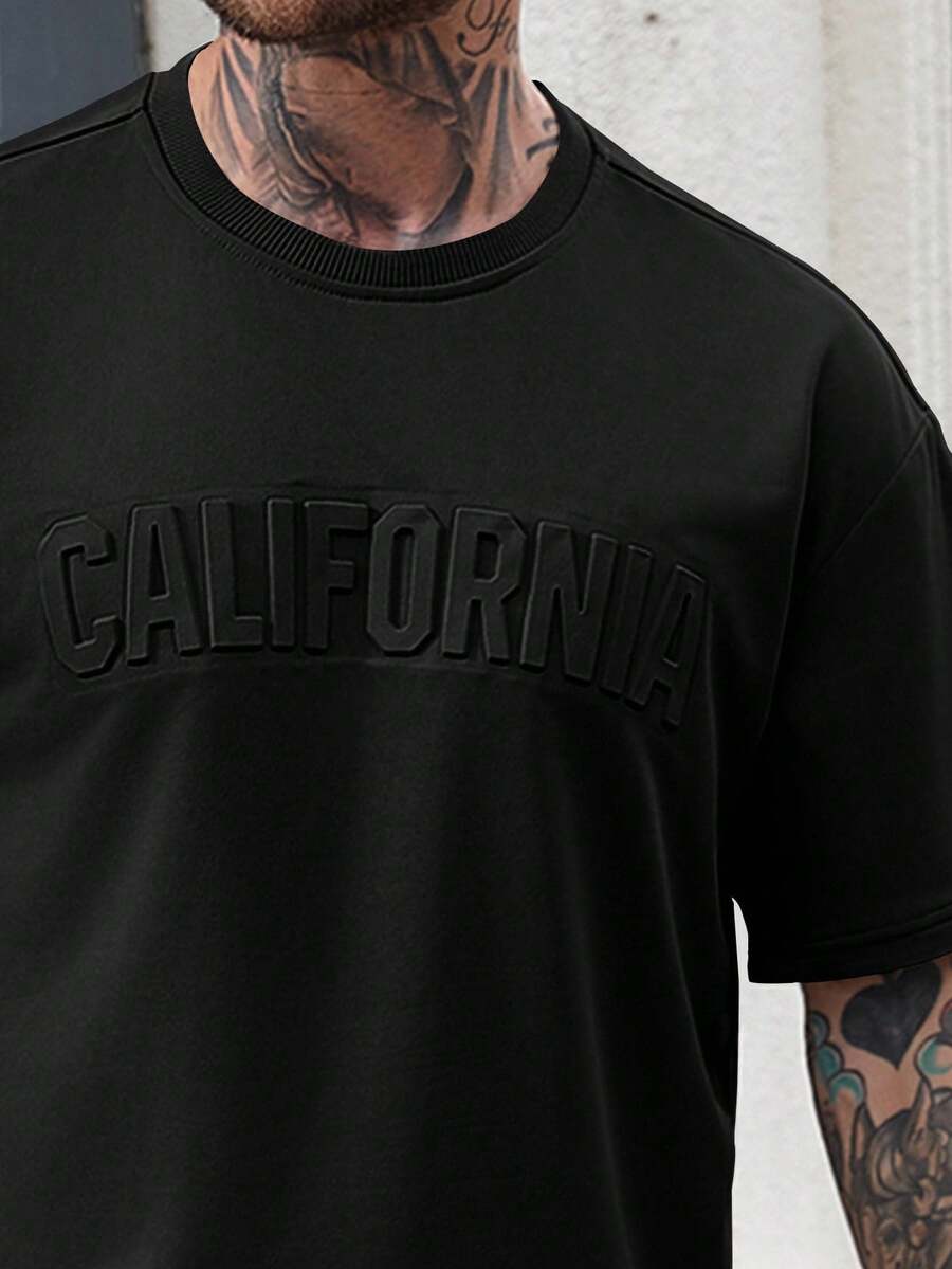 Mens Casual Solid Color Letter - đánh giá và giá Embroidery In The Piece