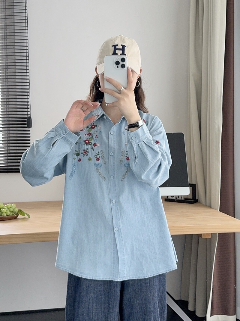 Harajuku y2k Denim Shirts Wome - đánh giá và giá Embroidery Jeans
