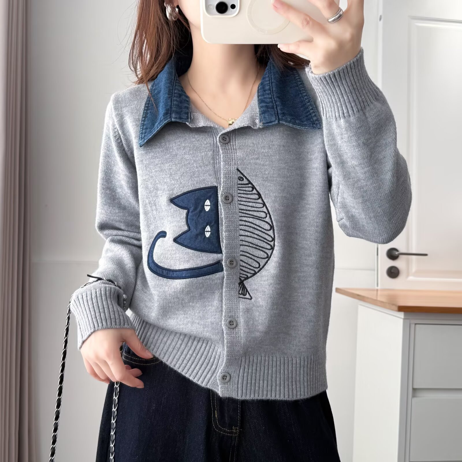 XXXXL Fashion Plus Size Women' - đánh giá và giá Embroidery Cardigan