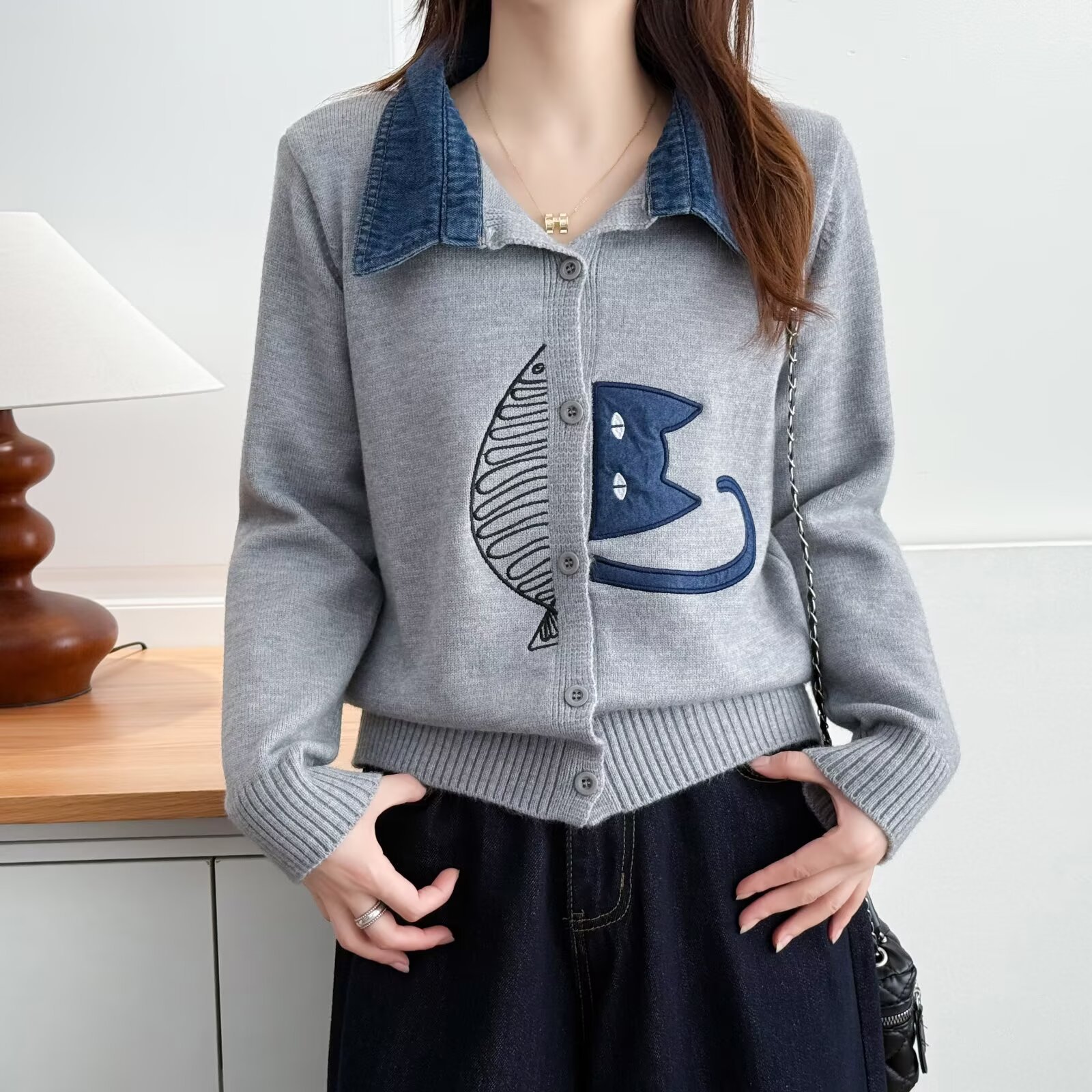 XXXXL Fashion Plus Size Women' - đánh giá và giá Embroidery Cardigan