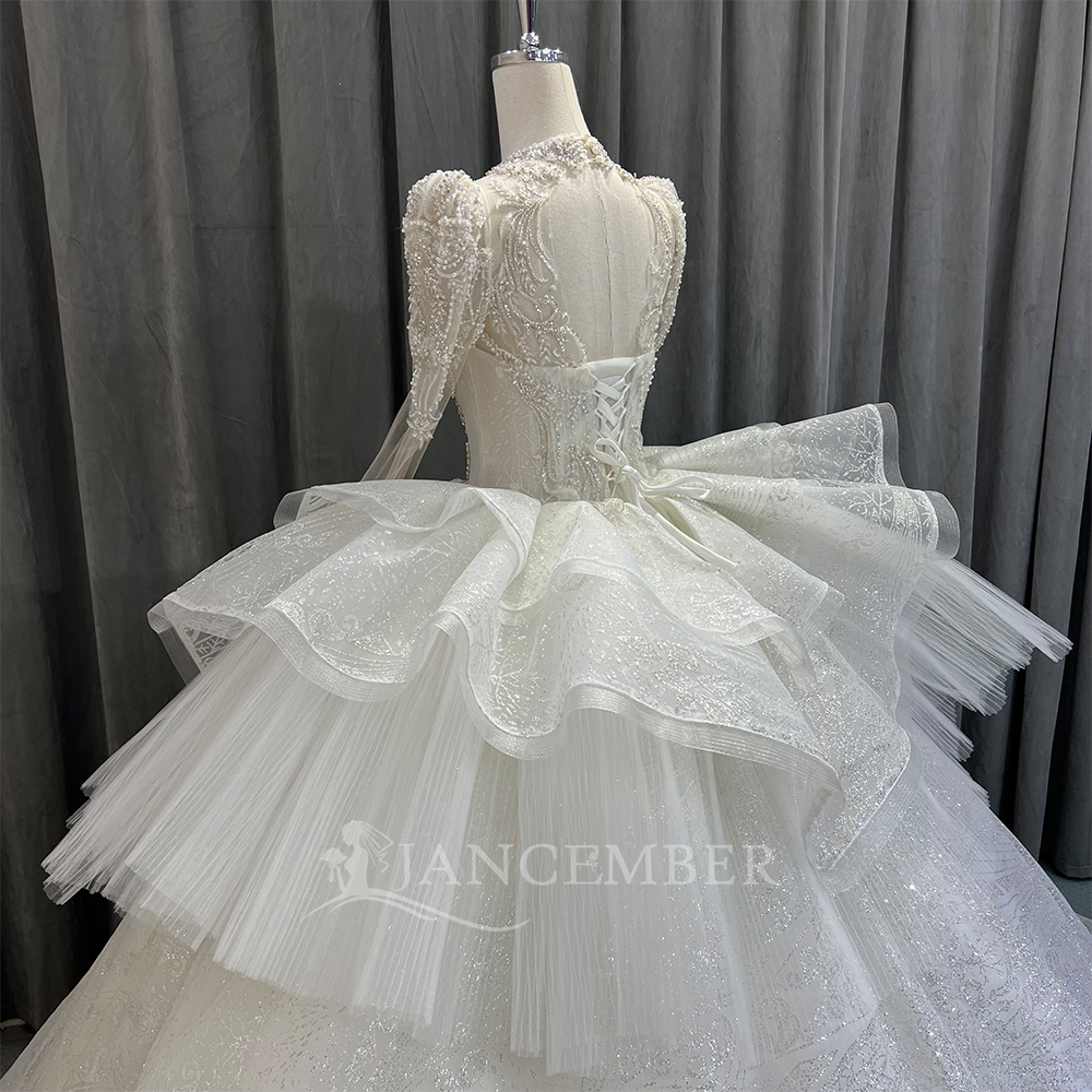 High Neck Chic Wedding Dress C - đánh giá và giá Embroidery Ribbon