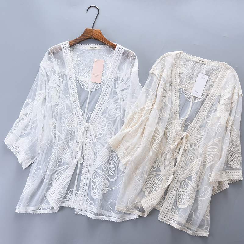 Summer Casual Sweet Seaside Ho - đánh giá và giá Embroidery Cardigan