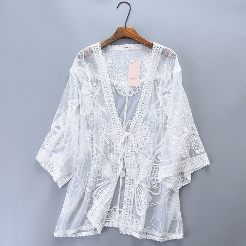 Summer Casual Sweet Seaside Ho - đánh giá và giá Embroidery Cardigan
