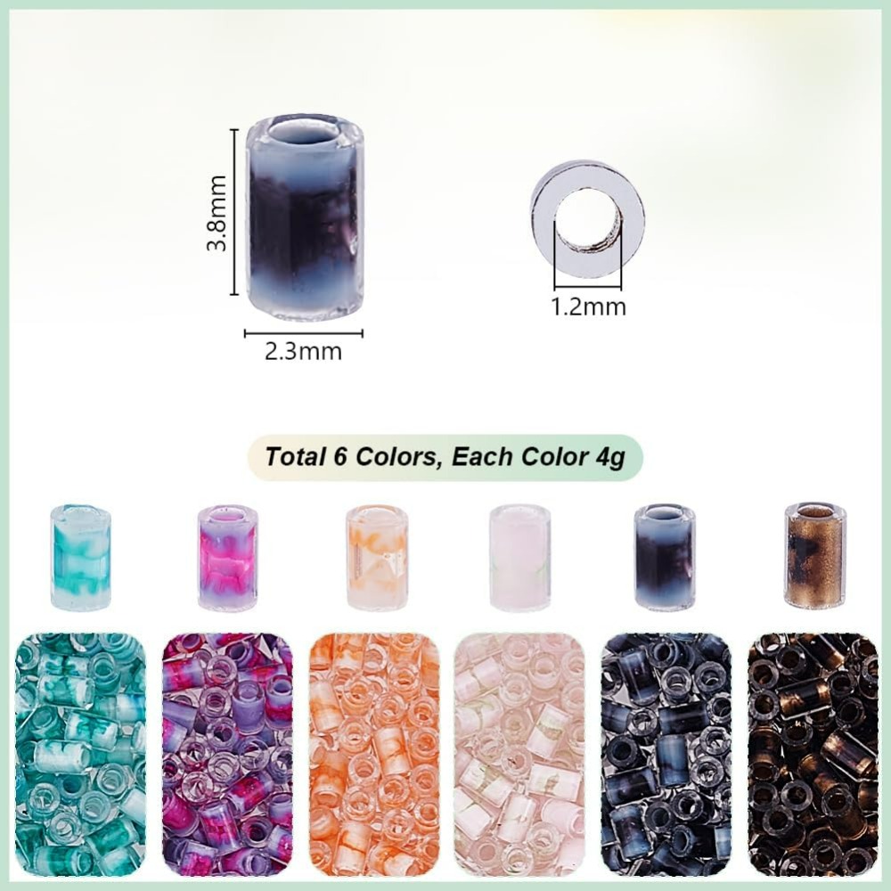 720pcs 6 Colors Tube Beads 24g - đánh giá và giá Embroidery Beads