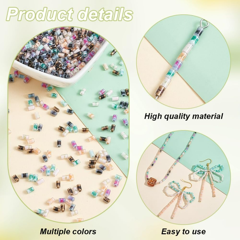 720pcs 6 Colors Tube Beads 24g - đánh giá và giá Embroidery Beads