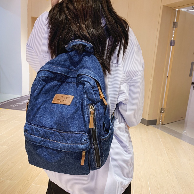 Denim Fashion Backpacks for Sc - đánh giá và giá Embroidery Jeans