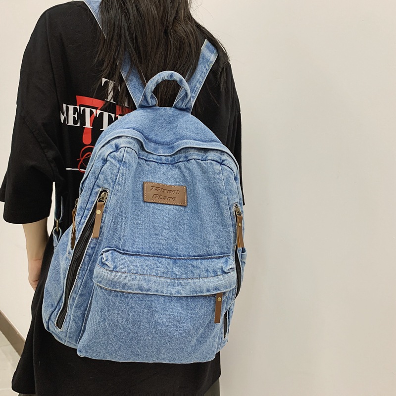 Denim Fashion Backpacks for Sc - đánh giá và giá Embroidery Jeans
