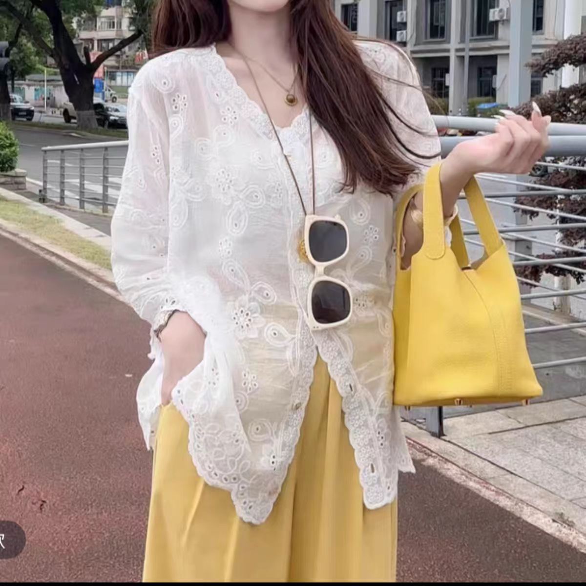 Spring Summer Women Tops V-nec - đánh giá và giá Embroidery Cardigan