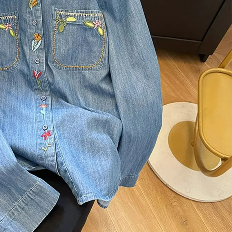 Harajuku Fashion Cotton Denim  - đánh giá và giá Embroidery Jeans